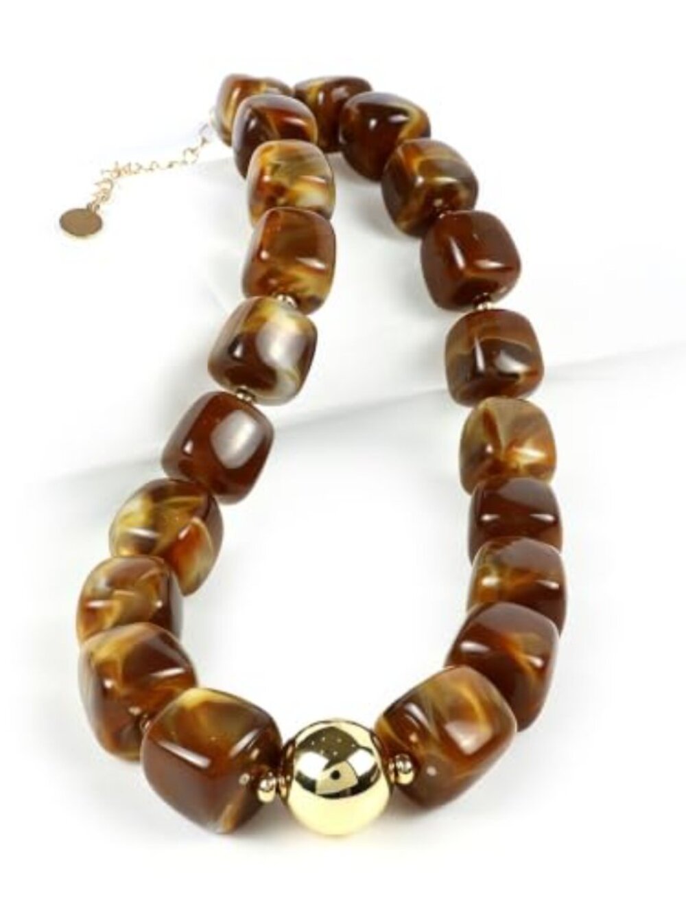 Chunky Beaded Necklaces for Women Colorful Square Acrylic Resin Statement